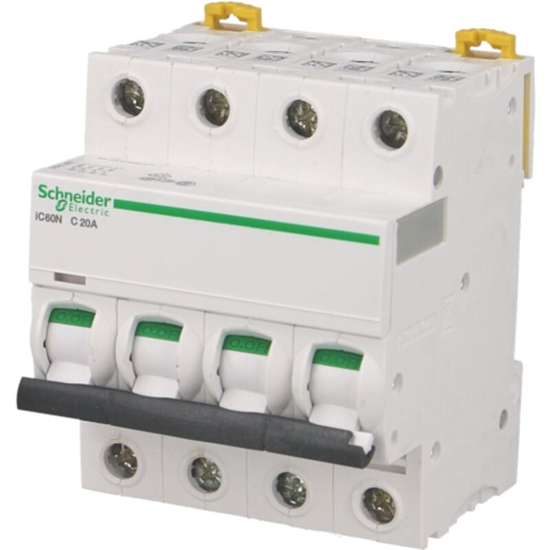 Disjoncteur iC60n 10A - 4 pôles - courbe c - Acti9 Schneider