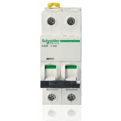 SCHNEIDER A9F79232 - Interruttore Magnetotermico (automatico) 2 Poli C 32A  6000A serie iC60N