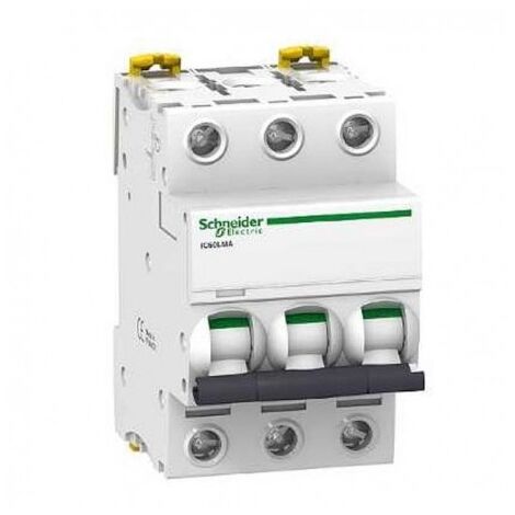 Schneider A9F90325 Disjoncteur à déclenchement instantané 25 A - 3P - iC60L - Courbe MA