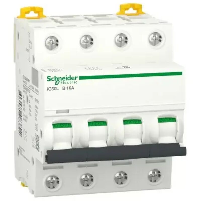 Schneider Electric - Schneider A9F93416 Circuit breaker Acti9, iC60L circuit breaker 4P 16A curve b