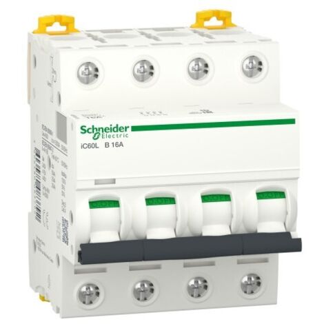 Schneider A9F93416 Interruptor automático Acti9, iC60L 4P 16A curva B