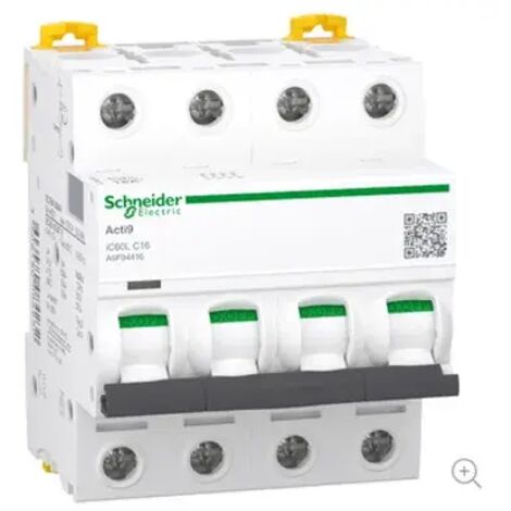 SCHNEIDER A9F94416 - Interruttore magnetotermico iC60L 4P C 16A 15000A