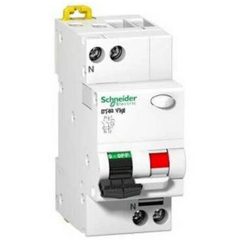 Schneider A9N21444 - Prodis, DT40 VIGI Disyuntor Diferencial 1P+N 6KA 16A 30MA Curva C Tipo AC