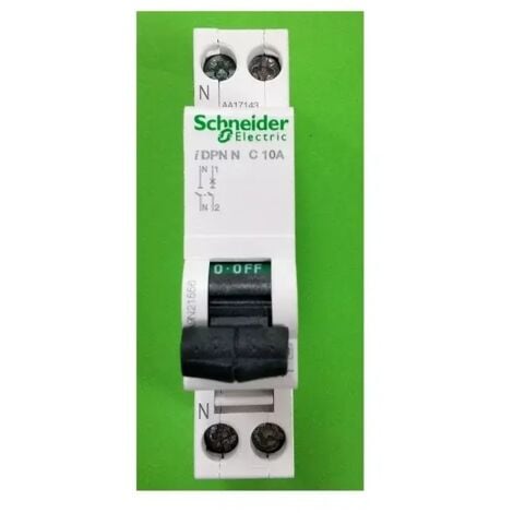 SCHNEIDER ELECTRIC Interruptor automático 1 módulo 1P+N de Schneider 10A