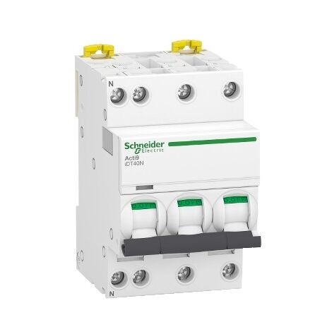 Schneider A9P24706 Interruttore automatico Acti9 idt40n - 4 poli - 6a - curva c - 10 ka