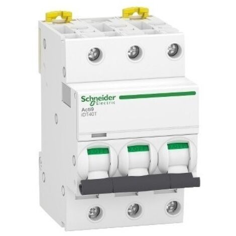 Schneider A9P32310 Disyuntor modular 3P 10A Acti9 idt40t curva d