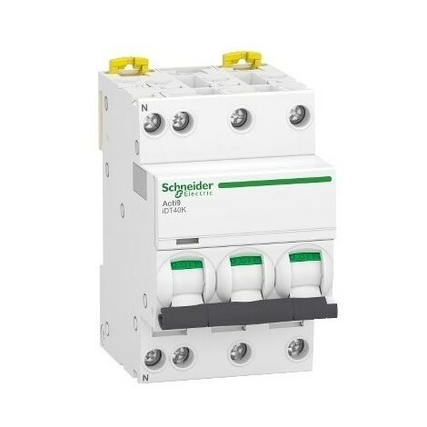 Schneider A9P71725 Disyuntor 3P+N 25A curva C Acti9 IDT40K