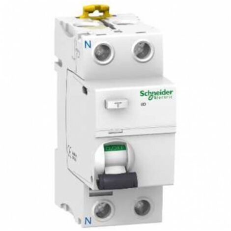Schneider A9R61240, Interruttore differenziale 2P 40A 30mA, Bianco