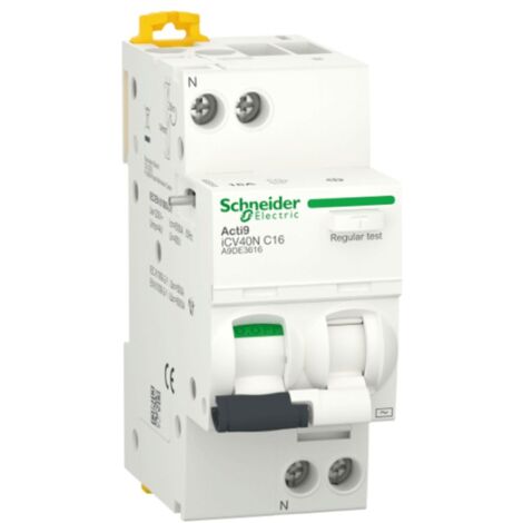 Schneider Acti9 FI/LS-Schalter 1P+N 16A 30MA AC 6KA A9DE3616