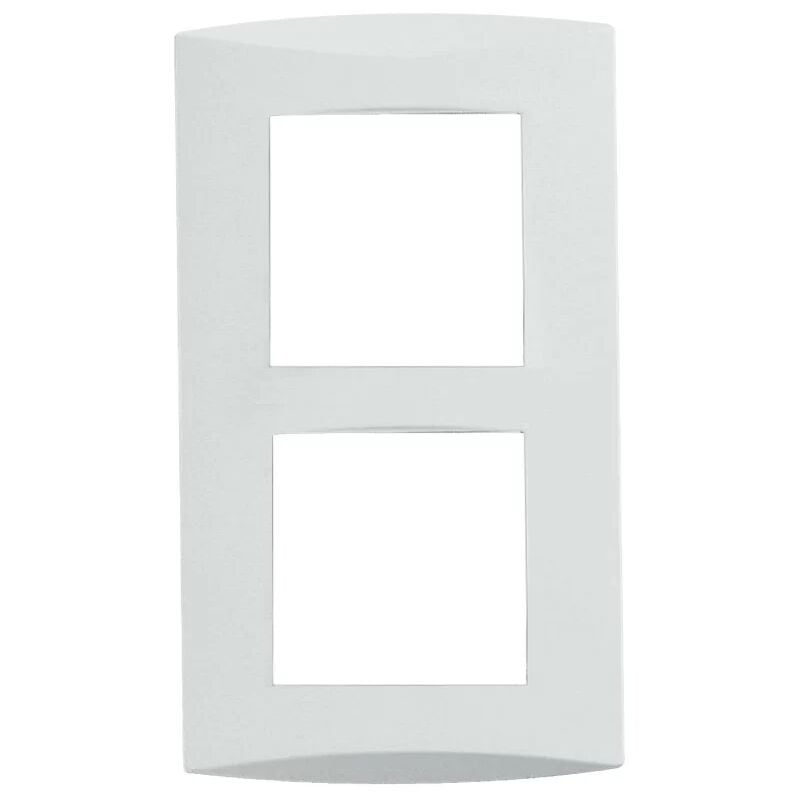 ALB81257 Plaque Design 2 postes Verticale entraxe 57 mm Alvaïs blanc - Schneider