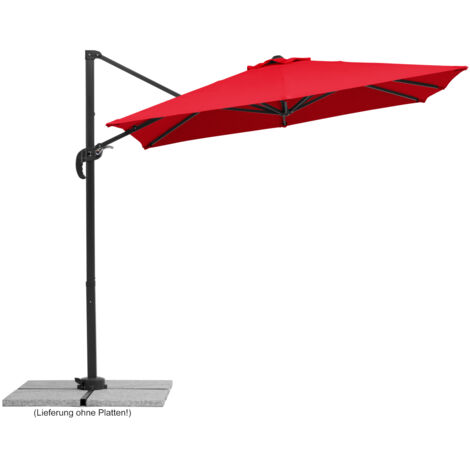 Schneider Ampelschirm Rhodos Junior rot 230 x 230 cm Ampelschirm
