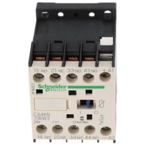 Schneider CA4KN31BW3 TeSys CA4K - Contattore - 3F+1O - istantaneo - 10A - 24Vdc