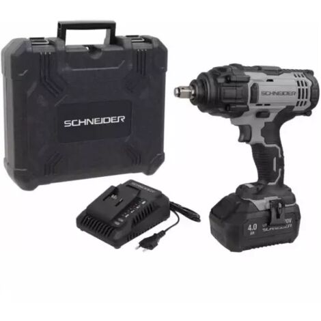 Schneider – Clé à chocs 1/2' 20V 650Nm – Moteur Brushless – Avec 1 batterie 4Ah – Idéale pour boulons et écrous difficiles
