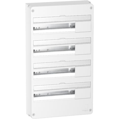 Schneider – Coffret électrique apparent 72 modules – 4 rangées de 18 modules – Intensité 90A – IP30 – R9H18404
