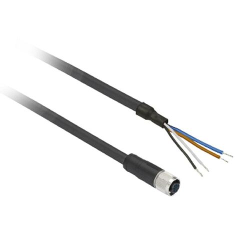 Schneider connettore con cavo 5mt m12 dritto 4 poli xzcp1141l5