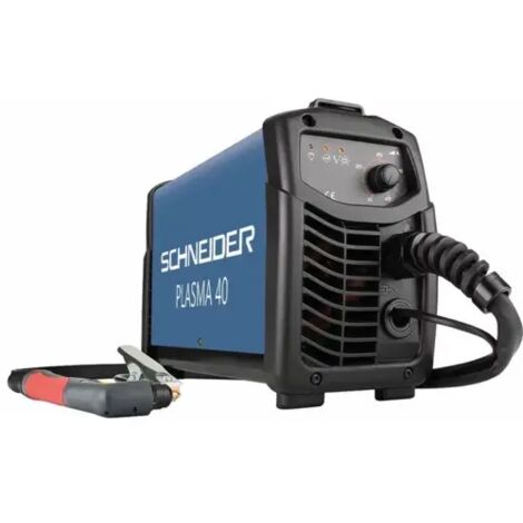 Schneider – Découpeur plasma 40A – Épaisseur de coupe max 15 mm – Puissance absorbée 4 kW – Débit air 100 l/min – Système de refroidissement automatique