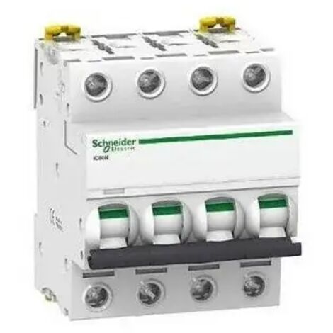 Schneider – Disjoncteur différentiel 63A A9F77463 – 4P ic60n – Courbe C – Tension 230/400V – Pour installations électriques professionnelles - Acti9