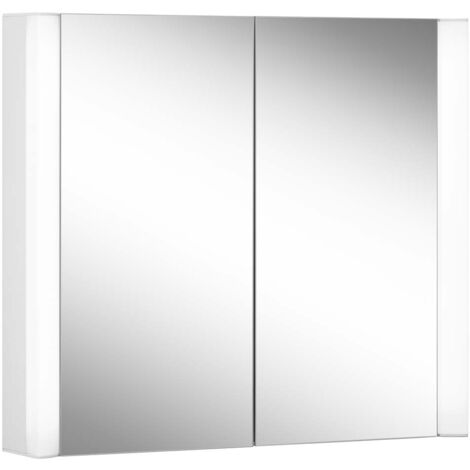 Schneider EASY LED-Lichtspiegelschrank, 2 Doppelspiegeltüren,
