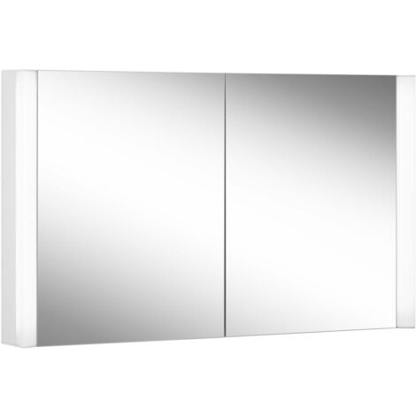 Schneider EASY LED-Lichtspiegelschrank, 2 Doppelspiegeltüren,