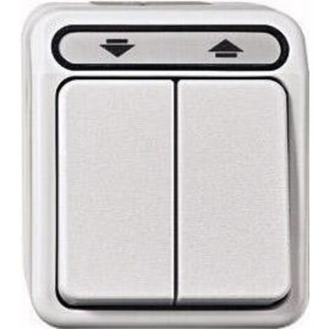 SCHNEIDER ELECTRIC 1 PI CE KOMPLETT ROLLADENSCHALTER AQUASTAR POLARWHITE 4075006 MERTEN MEG3715-8019
