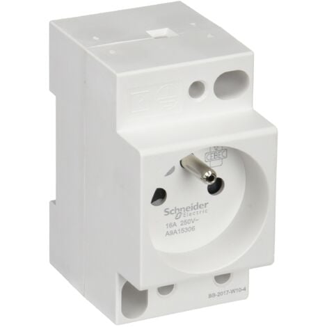 SCHNEIDER ELECTRIC Prise de courant modulaire 16A 2P+T standard français 250V - A9A15306