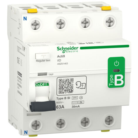 Schneider Electric A9Z61463  Fehlerstrom-Schutzschalter allstromsensitiver FI B    63 A 0.03 A