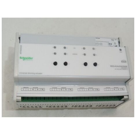 Schneider Electric – Actionneur variateur d'intensité bus KNX modulaire 4 sorties 250W – Tension 220-230V – Signalisation LED – MTN649325