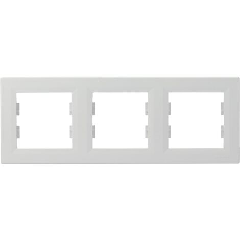 Schneider Electric Asfora EPH5800321D - Cornice orizzontale per prese e interruttori, colore: Bianco