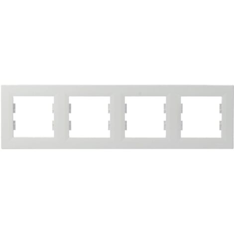 Schneider Electric Asfora EPH5800421D - Cornice orizzontale a 4 scomparti, colore: Bianco