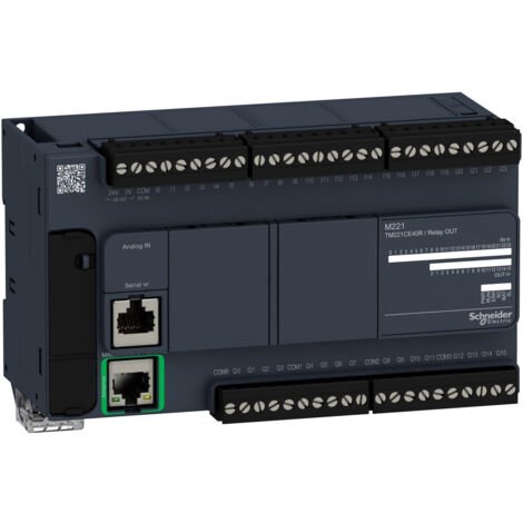 Schneider Electric – Automate programmable TM221CE40R – 40 entrées/sorties – Tension 100-240Vac – Courant 40A – Montage sur rail DIN standard - X841061