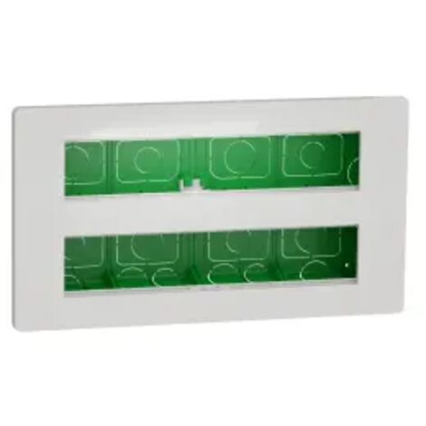 Schneider Electric – Boîte de concentration encastrée 2 colonnes 10 modules – Blanc antimicrobien – NU171020 – Installation facile et esthétique