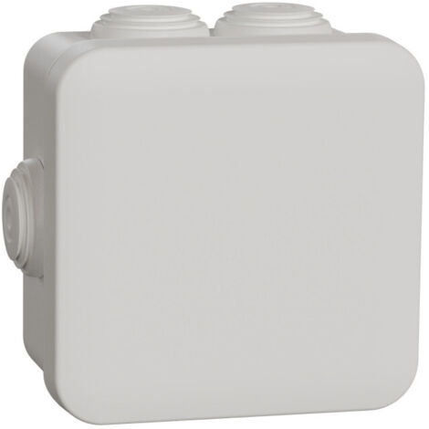 Schneider Electric – Boîte de dérivation 80 x 80 x 45 mm – Indice d'étanchéité IP55 – 7 entrées pour câbles de 20 mm – IMT05024