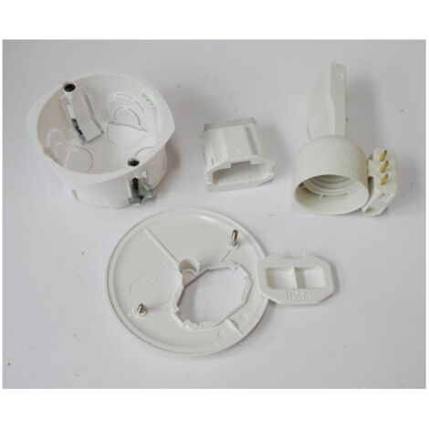 Schneider Electric – Boîte d'encastrement mural Ø 67mm x 40mm – Couvercle non affleurant – Connecteur et douille Multifix inclus – 32A 1P