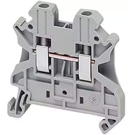 Schneider Electric – Borne à vis passant 2 points 2,5mm² gris – Connexion rapide pour câbles – Pour installations électriques en milieu humide - NSYTRV22