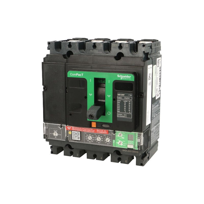 Schneider Electric - Disjoncteur tarif jaune tétrapolaire 4P/4D 250A Schneider ComPacT NSX250F
