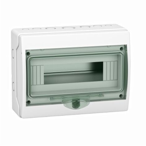 Schneider Electric – Coffret électrique nu 12 modules – 1 rangée horizontale – Double isolation – Transparent – Polymère auto-extinguible
