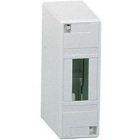 Schneider Electric – Coffret électrique nu en saillie 1 rangée IP30 pour 2 modules – Matériau auto-extinguible – Compatible rail DIN – 13392