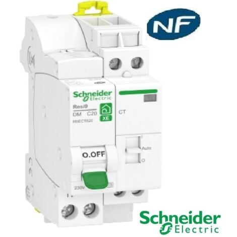 SCHNEIDER ELECTRIC Combiné Disjoncteur + contacteur CE embrochable XE 1P+N 20A - Schneider R9ECT620