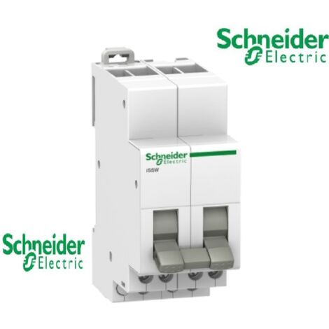 Schneider Electric – Commutateur 3 positions 2 contacts inverseurs 20A 250V – IP20 pour installation sur rail DIN – A9E18074 - OF 20 A