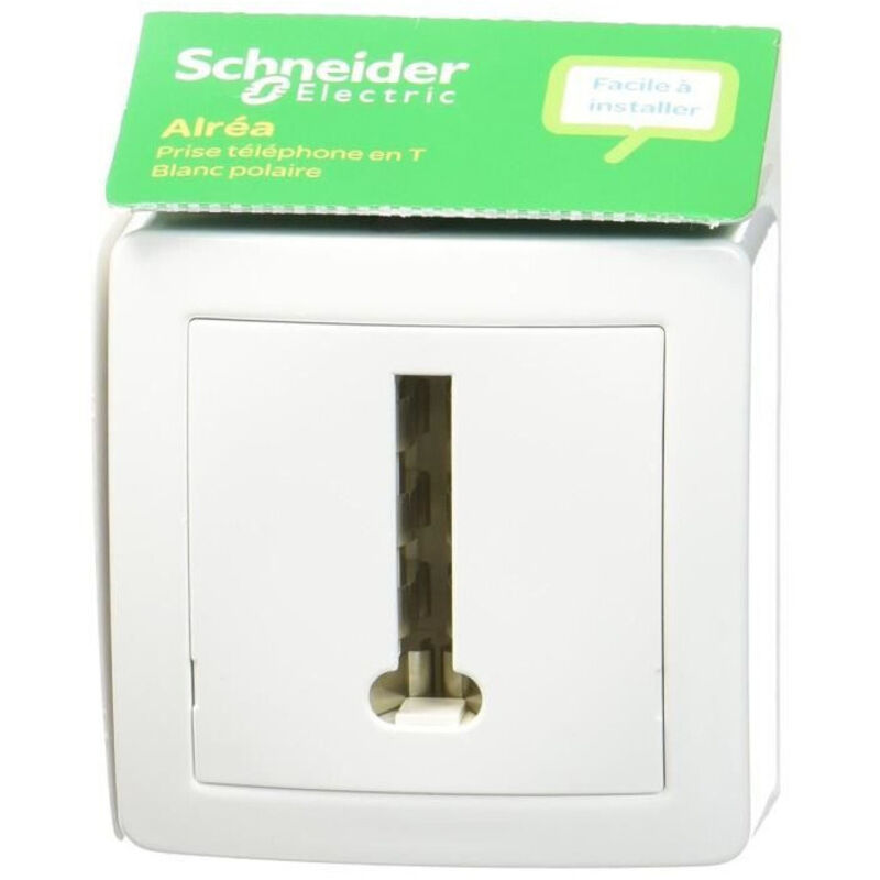 Prise téléphone en t 8 contacts - Blanc - Alréa - Schneider