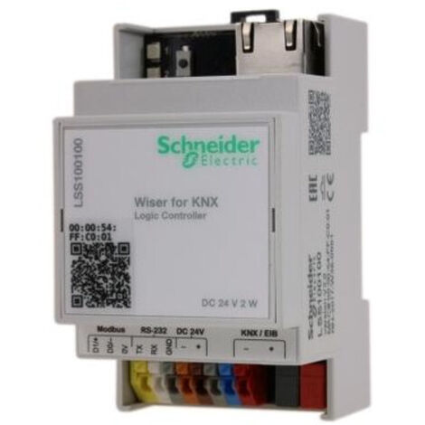 Schneider Electric – Contrôleur logique multi-protocole KNX – LSS100100 – Modbus avec serveur Web intégré – Tension 230V – Intensité 16A