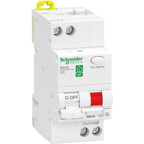 Schneider Electric – Disjoncteur différentiel 1P+N 30mA courbe C type Fsi 32A – Protection thermique-magnétique – Installation sur rail DIN – R9PDCF32