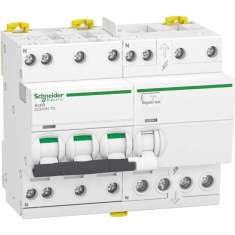 Schneider Electric – Disjoncteur différentiel 3P+N C 40A 10kA 300mA AC – Protection contre les surcharges et courts-circuits – Installation sur rail DIN