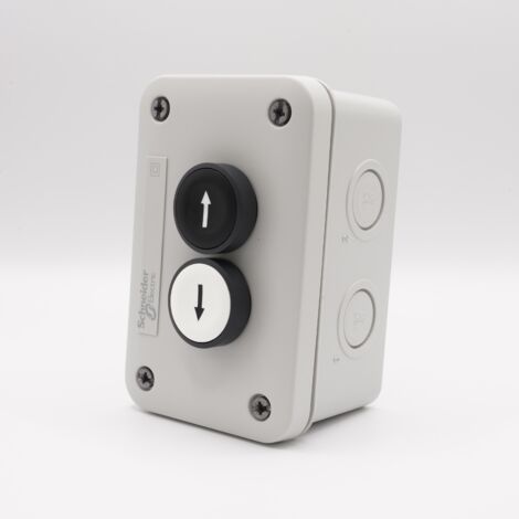 SCHNEIDER ELECTRIC Harmony XALE E2225SA7 - Boîte équipée 2 boutons-poussoirs Ø22 mm - Commande industrielle tout-en-un - étanche IP54 - Performance Schneider pour vos automatismes
