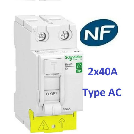 SCHNEIDER ELECTRIC Interrupteur différentiel SCHNEIDER ELECTRIC, 30 mA 40 A AC