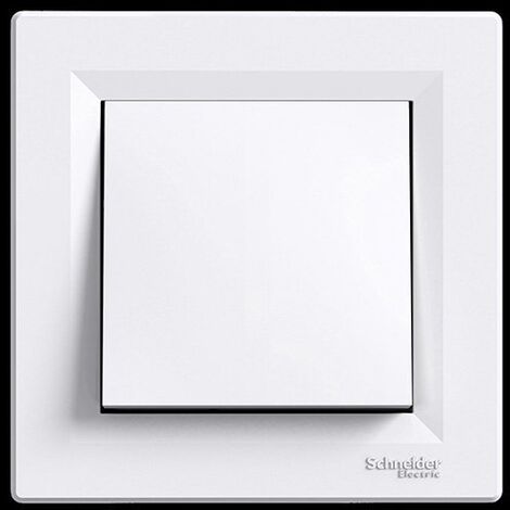 Schneider Electric – Interrupteur poussoir encastré 10A – EPH0500121 – Blanc – Montage facile – Certifié vDE, iEC, cE – Pour installation électrique moderne