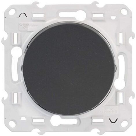 Schneider Electric – Interrupteur va-et-vient composable gris anthracite – Fixation par vis – Compatible câbles jusqu'à 2 x 2,5 mm² – Étanchéité IP21D