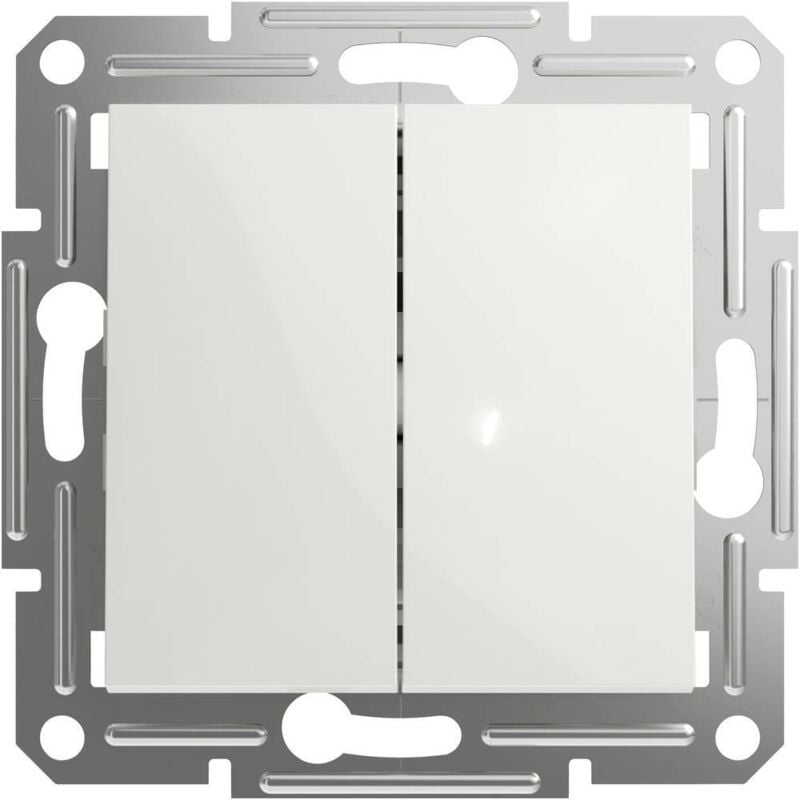 Schneider Electric - Interrupteur va-et-vient double Asfora blanc (ral 9003) EPH0670121D 1 pc(s)