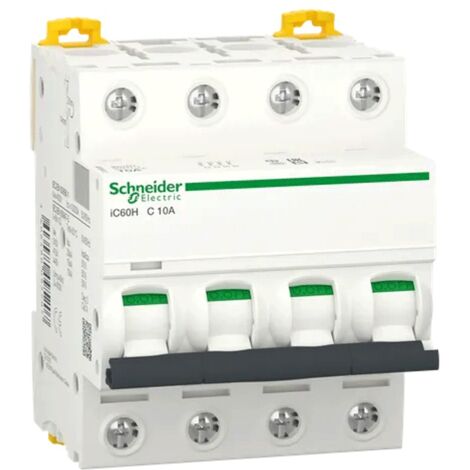 Schneider electric interruptor automático acti9 ic60h 4p 10a 10000a curva c -a9f89410