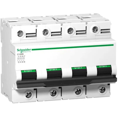 Schneider electric leistungsschalter acti9 c120n 4p 125a 10000a curve c - a9n18376